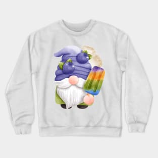 Chillin' with Gnomies: A Frosty Popsicle Adventure (Blueberry) Crewneck Sweatshirt